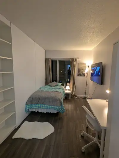 Renting out an all-included room on the 14th floor with a private balcony in a newly renovated unit...