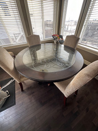 Beautiful Solid wood and glass table