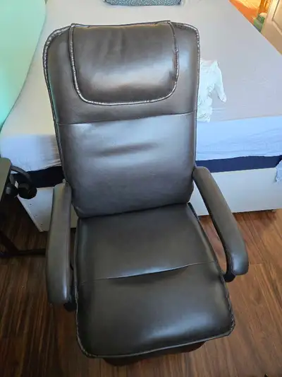 Brown leather office chair , View more