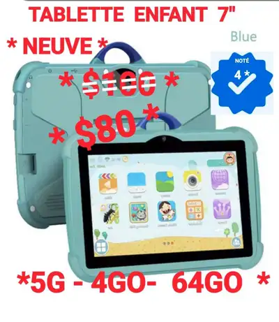 TABLETTE  POUR LES JEUNE  7 " - 4GO- 64GO, View more