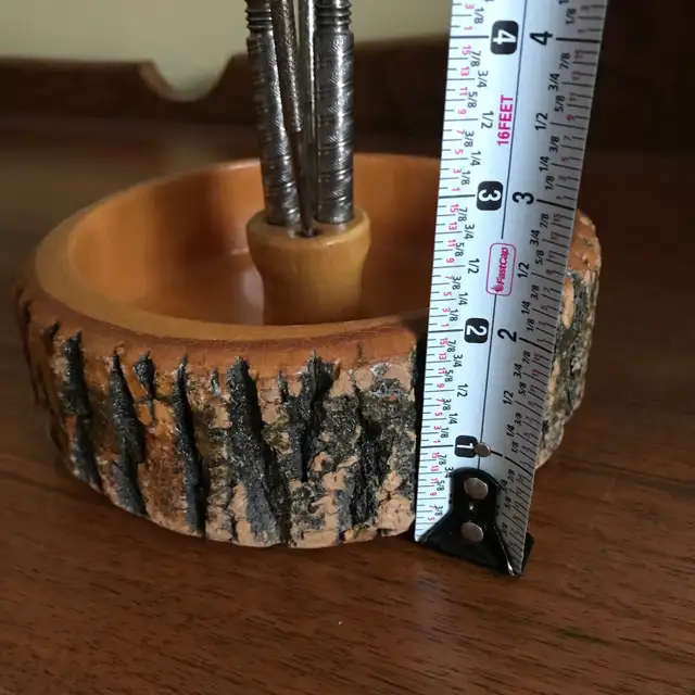 Vintage Bark Edge Nut Dish Live Edge + Nutcracker & Picks in Arts & Collectibles in Ottawa - Image 9