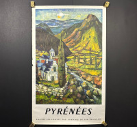 Pyrénées|Gerard Cabet|SNCF|World Travel Poster|Railway Poster