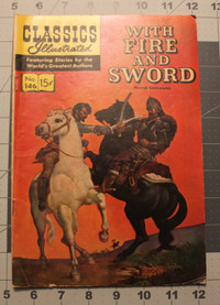 Classics Illustrated #146 With Fire and Sword September 1958