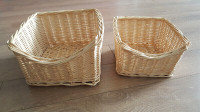 2 paniers de rangement - rotin