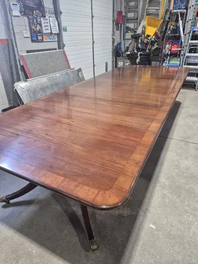 Guildhall Mahogany Boardroom Table and 10 Arm Chairs, View more
