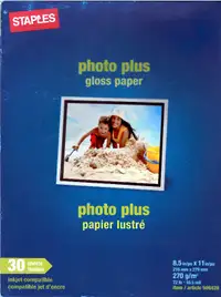 Staples Photo Plus Paper Gloss Paper