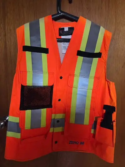 2 new fire resistant orange safety vests, View more