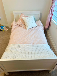 IKEA Twin Toddler Extendable Bed Frame & Mattress