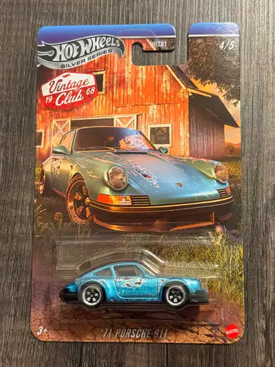 Hot Wheels Silver Series Vintage Club 71 Porsche 911 blue, View more