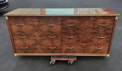 Italian Amboyna Burlwood 6 Drawer Dresser (Delivery Available), View more