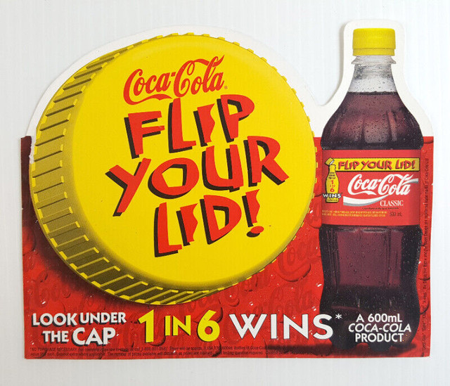 1997 Coca-Cola "Flip Your Lid" Sticker in Arts & Collectibles in City of Toronto