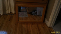 Solid oak framed mirror   made in Canada