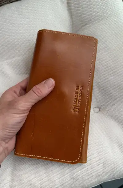 New brown/ black Leather Wallet, View more