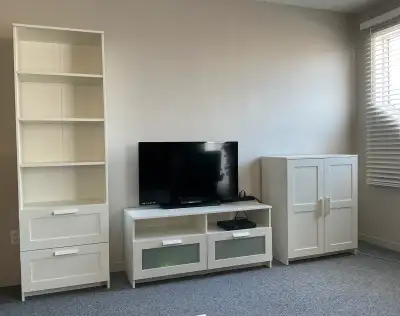 Ensemble de meubles blancs – salon / rangement (3 pièces), View more