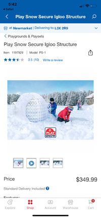 Costco igloo children outdoor structure