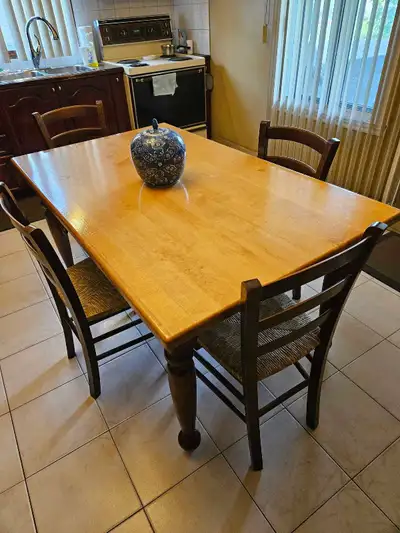 Wooden Kitchen Table and 4 Chairs, View more