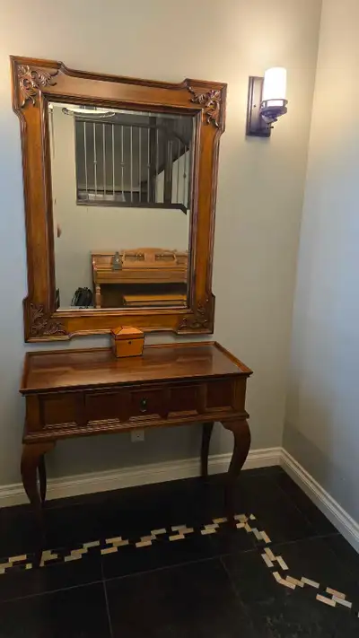 Console table with mirror, View more