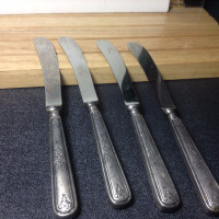 4 x Knives  Birks silverplate