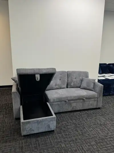 Sectional Sofa Bed with Pull out Up Lift Storage , View more