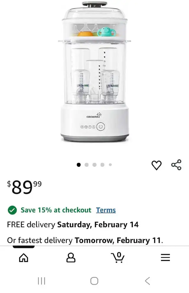 Bottle Sterilizer and Dryer, Compact Baby Bottle Sterilizer,.... in Feeding & High Chairs in Calgary - Image 3
