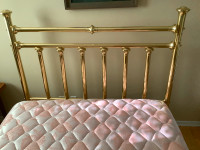 Antique brass bed headboard