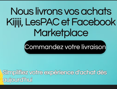 Nous livrons vos achats Kijiji/We deliver your Kijiji purchases, View more