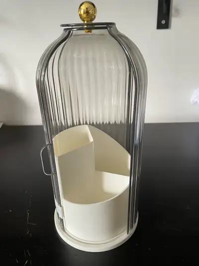 Makeup Brush Holder Organizer with Lid, 360° Rotating, View more