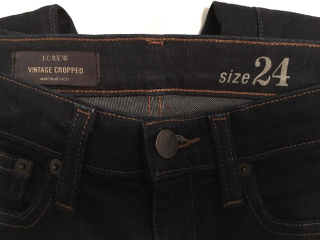J Crew Vintage Cropped Dark Wash Jeans in Women's - Bottoms in Bedford - Image 3