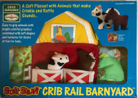 Child Guidance Soft Stuff Crib Rail Barnyard A Soft Playset