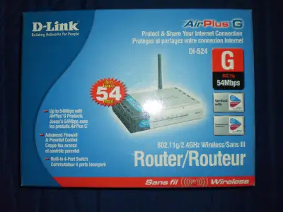 Routers ------- D-Link DI-604 Cable/DSL Router, 4-Port Switch, Boxed As New with Power Supply, Softw...