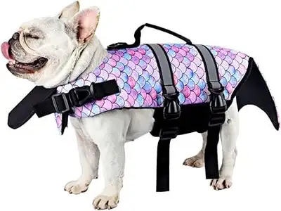 SMONT Dog Life Jacket Swim Vest - Mermaid, size Medium, View more