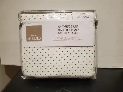 100% Cotton Sateen Sheet Set, Twin size, NEW $25, View more