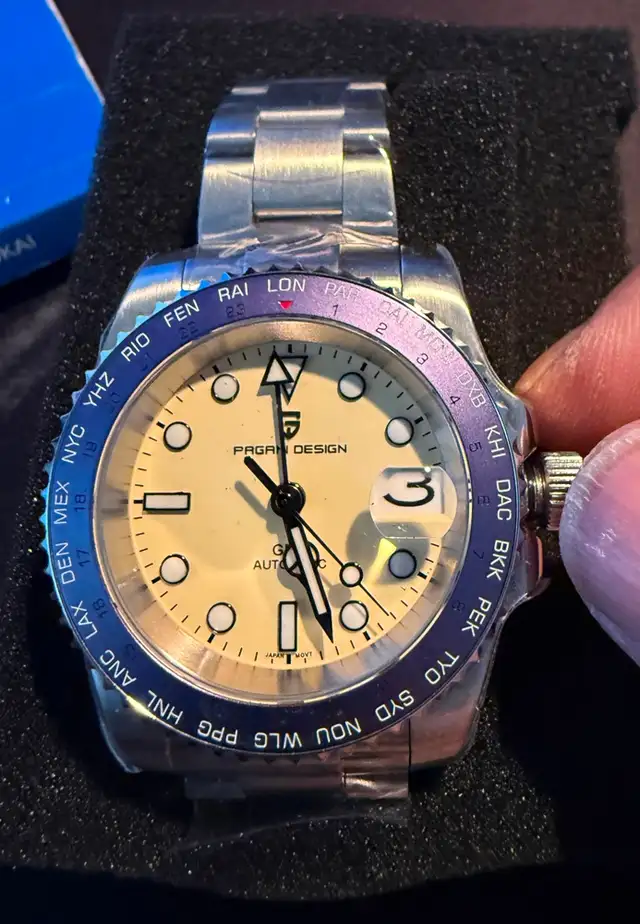 Seiko-NH34 / Pegani Design GMT Automatic Watch=NEW=
