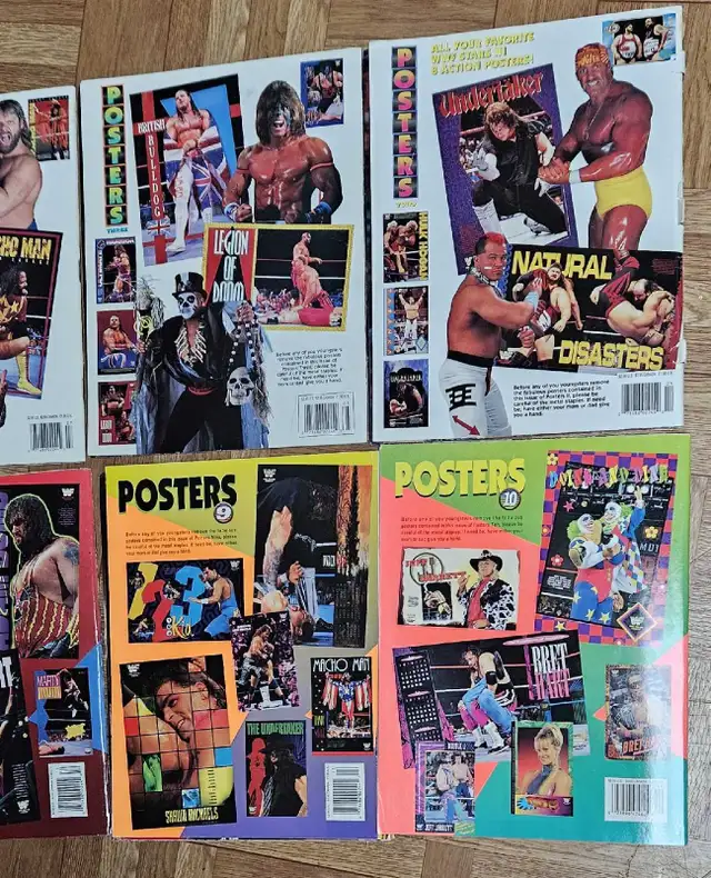 VINTAGE 1990S WWF PRESENTS WRESTLING  POSTERS MAGAZINE SETS WWE in Arts & Collectibles in Oakville / Halton Region - Image 10