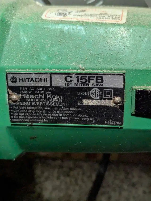 Hitachi 15" Mitre Saw628543917346591227
