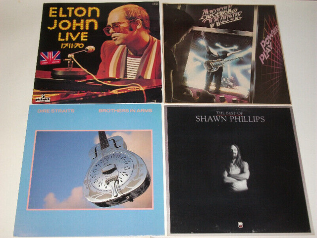 Dire Straits-April Wine-Elton John-Shawn Phillips   4XLP dans CD, DVD et Blu-ray  à Ville de Montréal