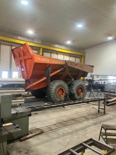 2001 Hitachi 35 ton rock trailer-Articulated dump truck conversion. Good tires. Can sand blast and p...