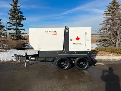 Used Generac MDG75 – 60 KW 75 KVA Towable Diesel Generator, View more