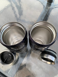 Stainless steel coffee mugs