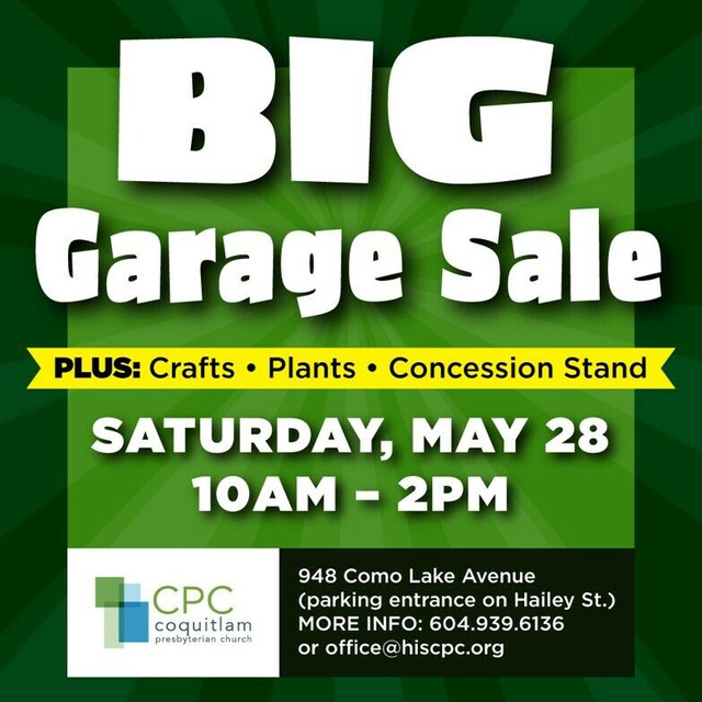 Big Garage Sale in Events in Tricities/Pitt/Maple