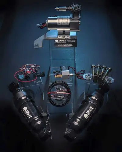 Skully air ride for your touring Harley from 1980 to present bikes. This great system is warranted f...