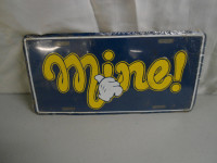 "Mine" License Plate