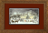Framed Walter Campbell print Winter Garden Christmas gift ideaO