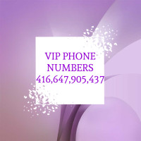 Luxury one of a kind VIP Phone Numbers . Wide selection 416-905