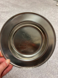 Children’s stainless steel plate and cup for sale 