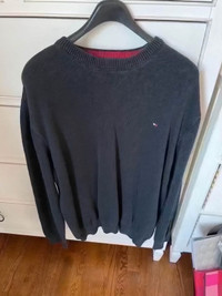 Men’s Black Tommy CrewNeck Sweater - Size XXL
