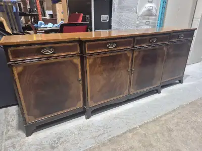 Mahogany Guildhall Cabinet Shops 90" Credenza, View more