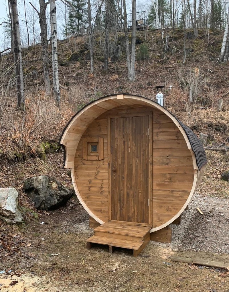 Outdoor Barrel Sauna/ DIY Sauna Kit/ Wood Sauna/ Cedar Hot Tubs