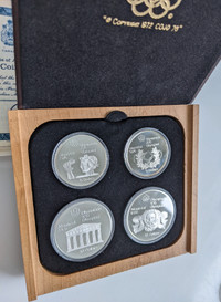 1976 OLYMPIC COINS 4 Coin Set - Zeus Temple Athlete & Olympic