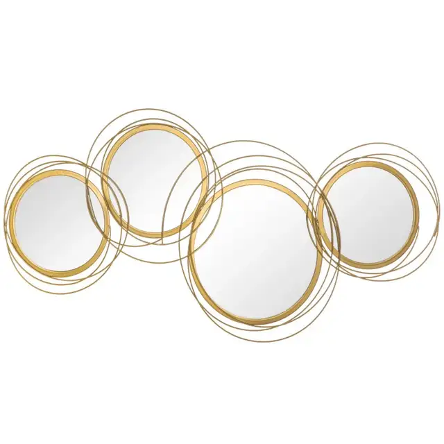 Metal Wall Art Gold Frame Circle Bathroom Mirror Decor Home Hang in Home Décor & Accents in Markham / York Region - Image 10